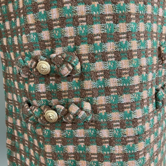 Tuckernuck Neapolitan Tweed Sleeveless Jackie Dress Pink Green Brown Sz L NEW - Picture 6 of 16